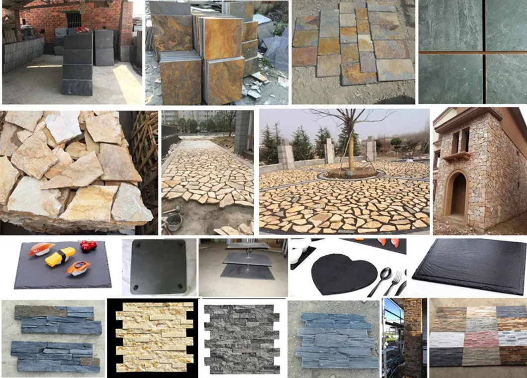 Mixed Colors Exterior Natural Stone Wall Cladding Building Cultural Wall Panel Stacked Sandstone Ledge Stone