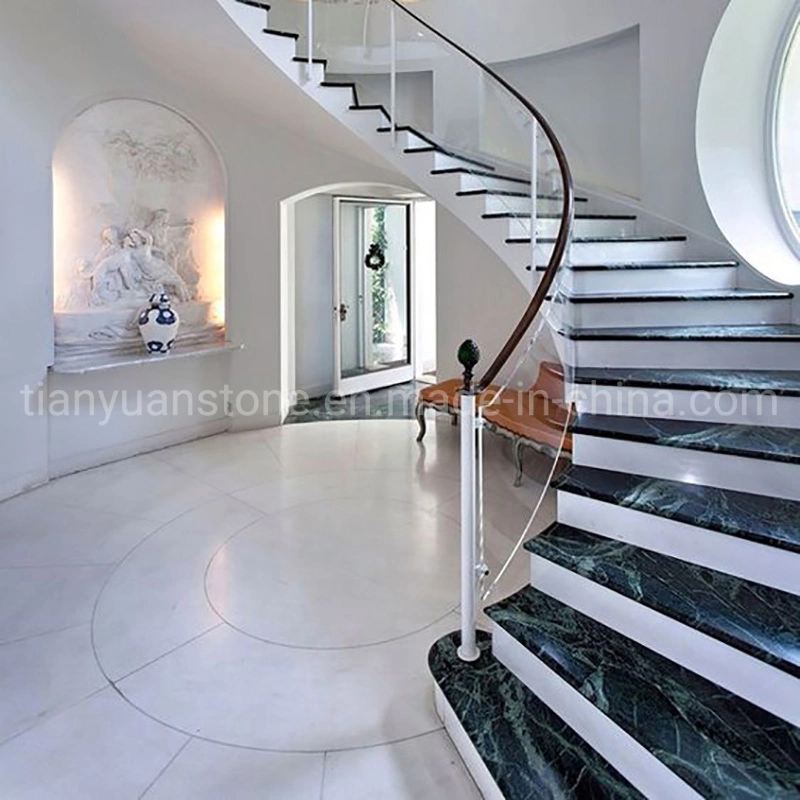 Panda White Indoor Staircase Step Floor Design Marble Tiles for Stairs