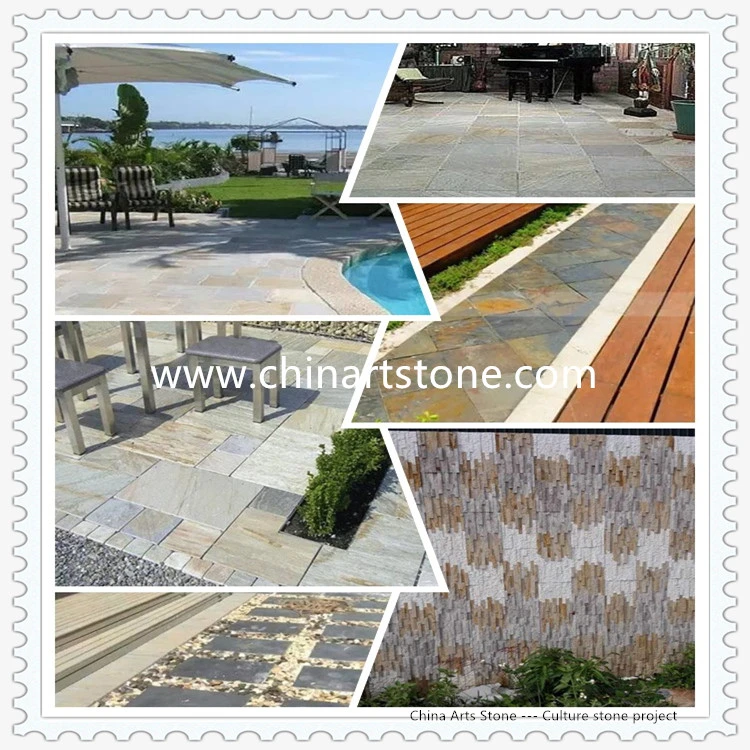 Natural Quartz Granite Slate Mushroom Wall Cladding Panel Stone