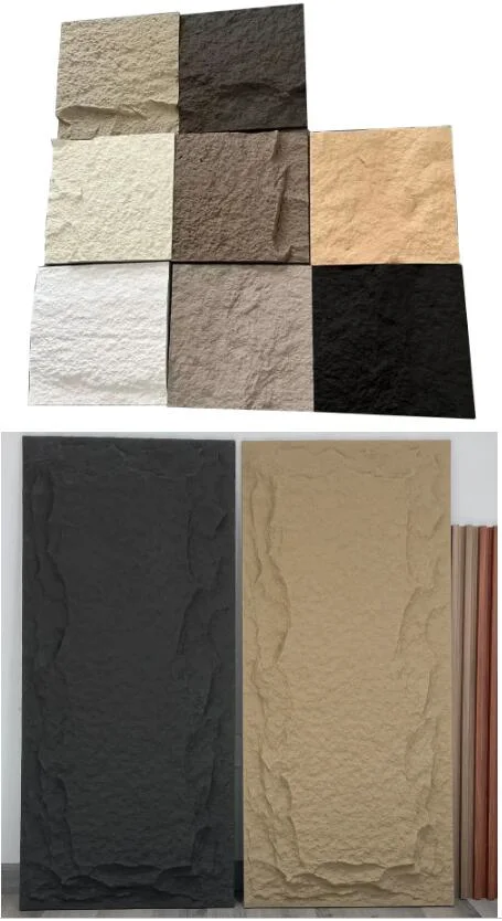 PU Mushroom Stone Panel Insulating Lightweight Faux Siding Panel Brick Wall Stone